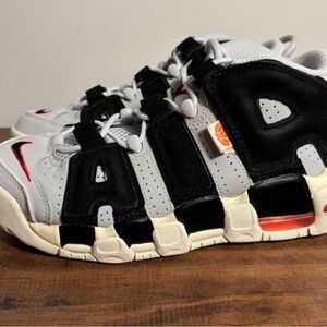 Nike Kids Black and White Sneakers with Red Accents